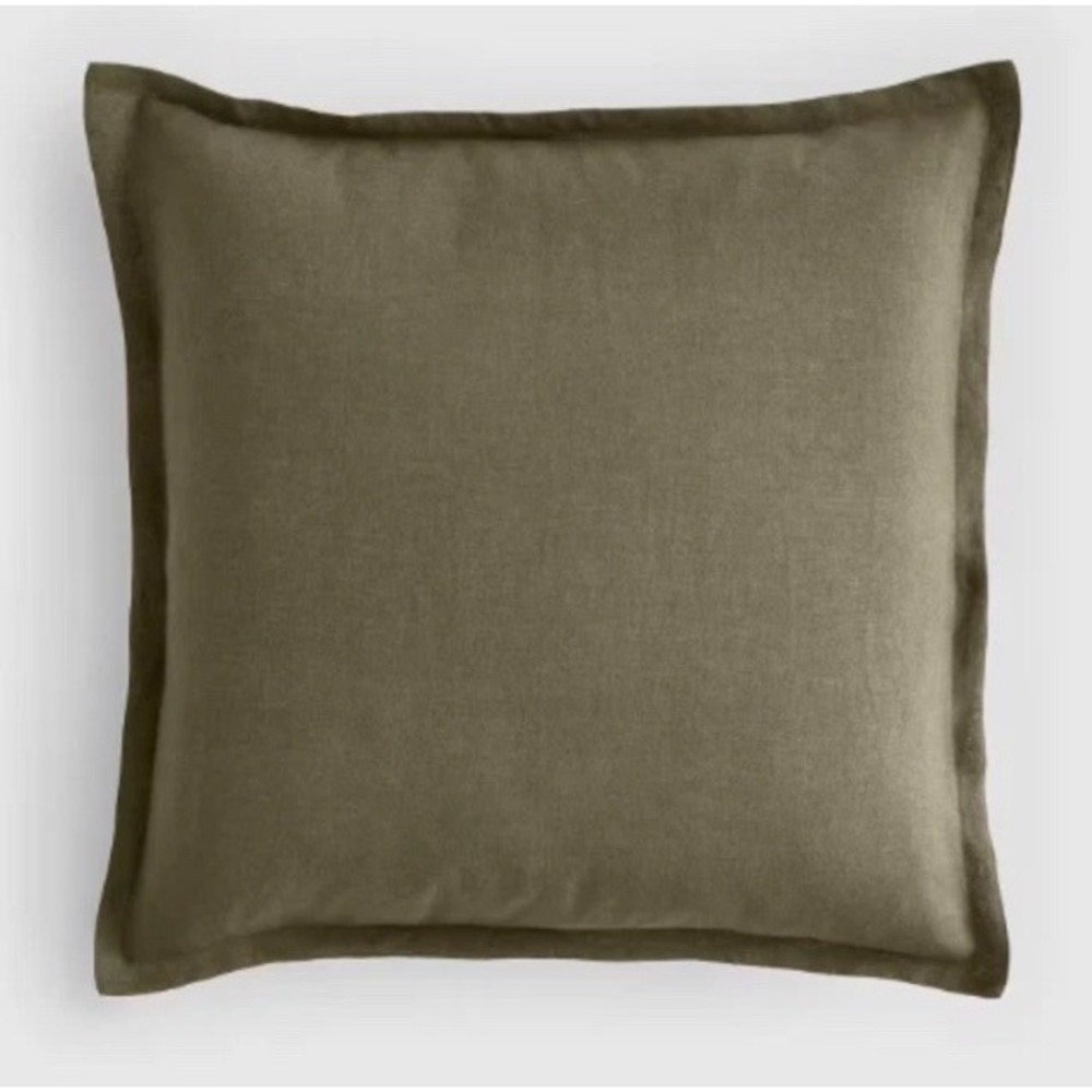 NWOT Quince Euro Sham Linen Dusty Olive SINGLE In Dust Bag